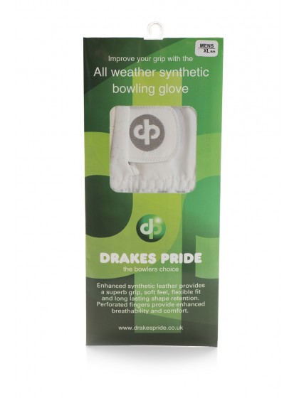 DRAKES PRIDE SYNTHETIC BOWLS WHITE GLOVE