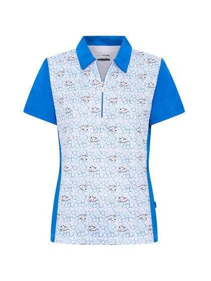KELSEY COTTRELL COLLECTION ROYAL SPLICED JOEY PRINT LADIES LAWN BOWLS POLO